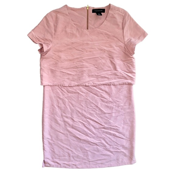Tahari Dresses & Skirts - Tahari Mauve Tiered Dress sz 2